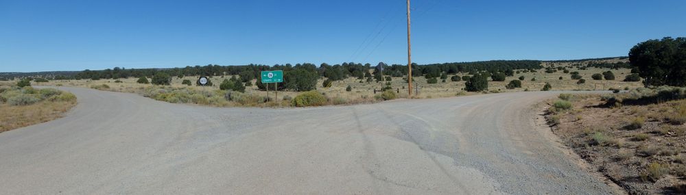 GDMBR:A major fork in the road, we're turning right, northbound, towards Grants, NM .